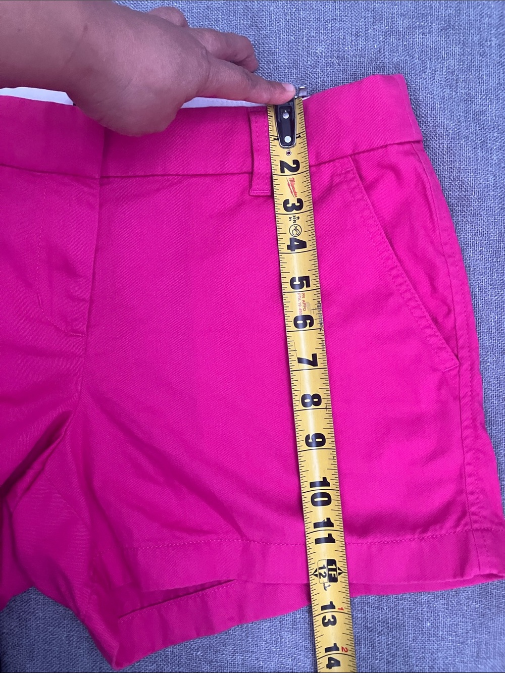 J. Crew Hot Pink Cotton Chino Bermuda Shorts Size 6 - Picture 4 of 6